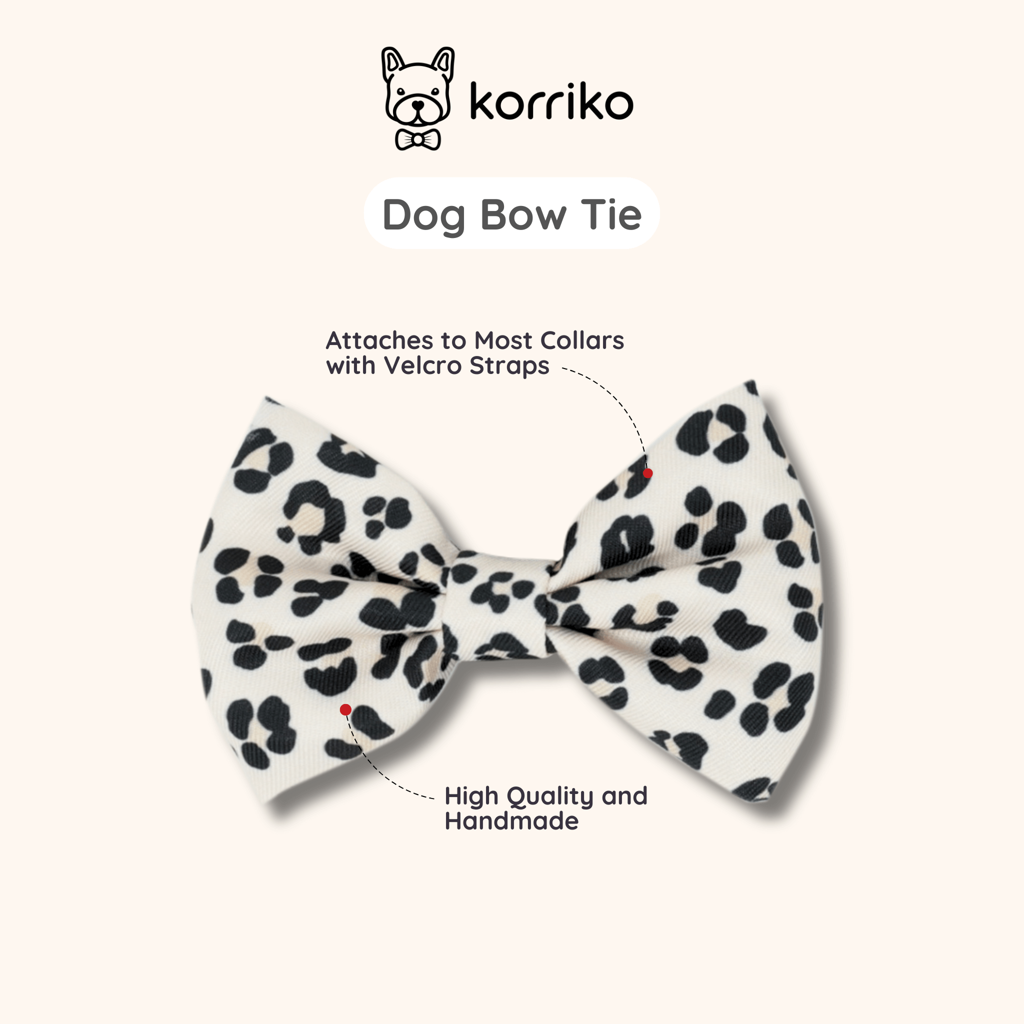 Dog Bow Tie - Leopard (Final Sale)