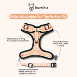 Essential Adjustable Harness Walk Set - Milk Tea (3-Piece)
