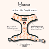 Essential Adjustable Harness Walk Set - Milk Tea (3-Piece)