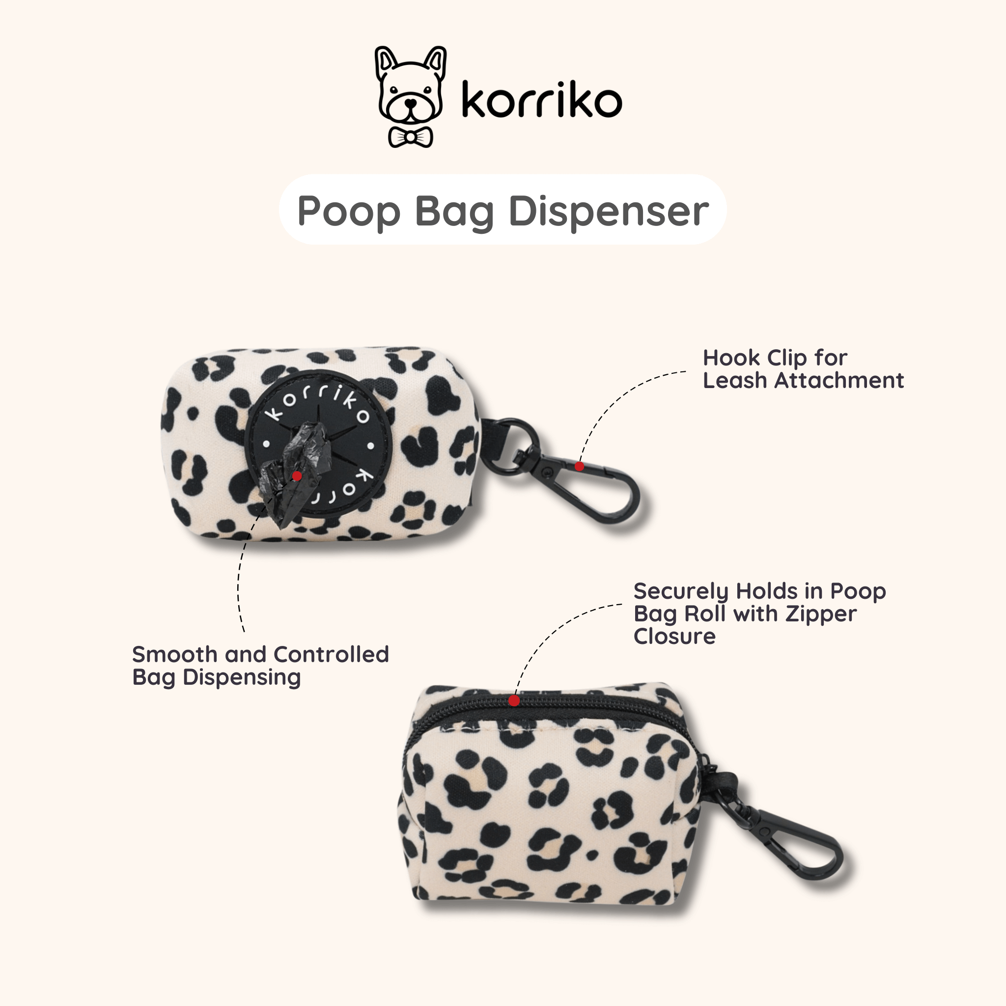 Poop Bag Dispenser - Leopard (Final Sale)