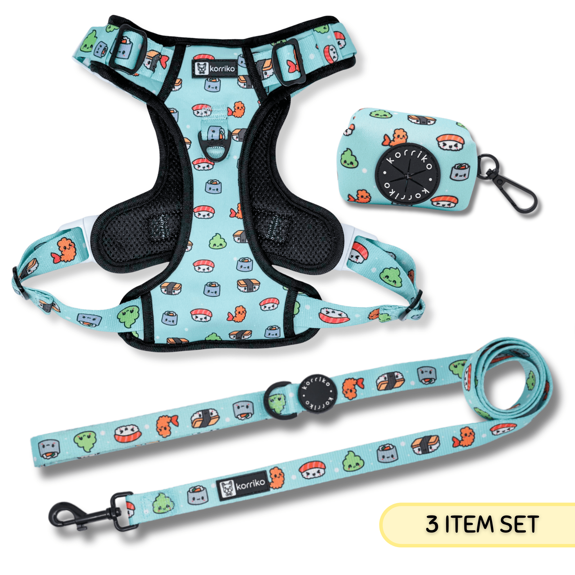 Starter Bundle - Exploration No-Pull Harness - Sushi (3-Piece)