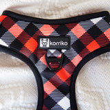 Adjustable Dog Harness - Red Plaid (SECONDS - FINAL SALE)