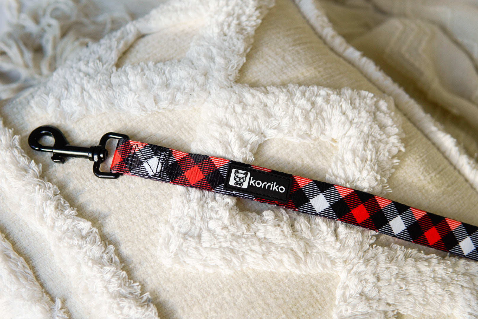 Dog Leash - Red Plaid