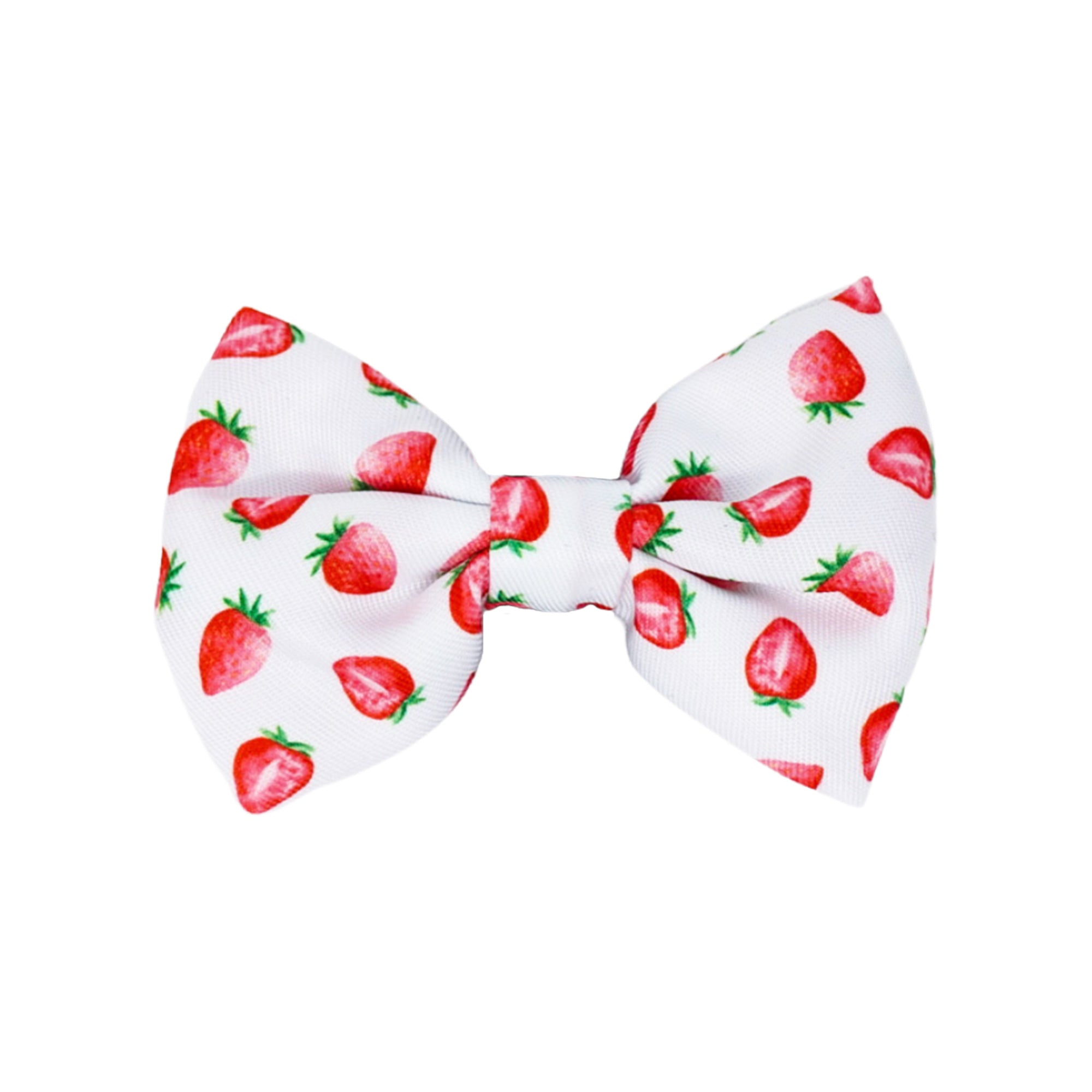 Dog Bow Tie - Strawberries & Cream (Final Sale)